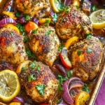 Middle Eastern braised chicken tray bake First Image First Image