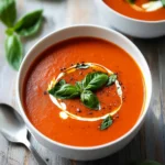 Spicy Roasted Tomato and Red Pepper Soup First Image First Image