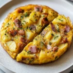 Frittata with Potatoes and Ham First Image First Image