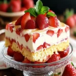 Strawberry vanilla pudding dessert lasagne recipe First Image First Image