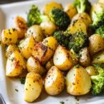 Roasted Potatoes and Broccoli First Image First Image