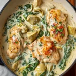 Creamy Spinach and Artichoke Chicken First Image First Image